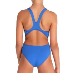 Arena Team Swimsuit Swim Tech Solid Mavi Çocuk Mayo