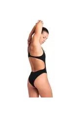 Arena Women's Team SwimSuit Swim Tech Solid  Kadın Siyah Yüzücü Mayosu