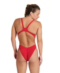 Arena Women's Team Swimsuit Swim Tech Solid Kırmızı Kadın Yüzücü Mayosu