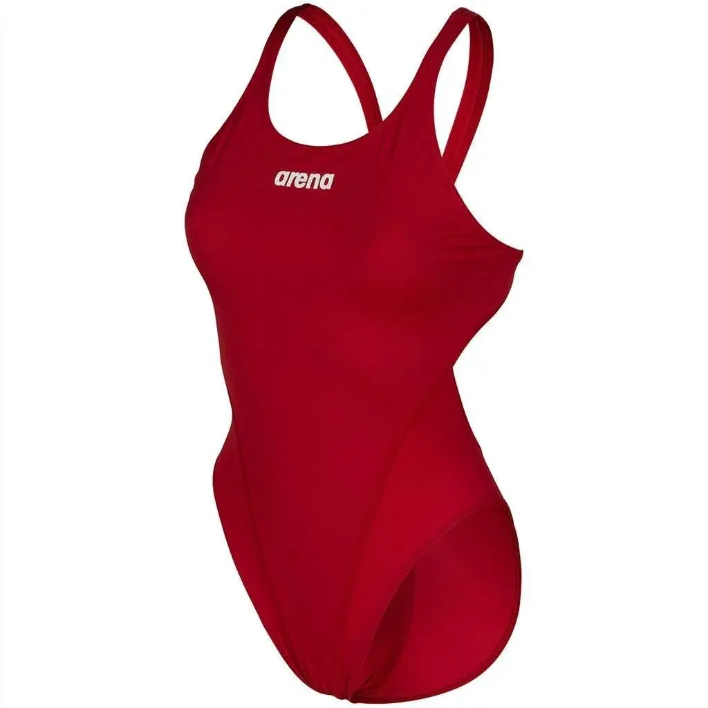 Arena Women's Team Swimsuit Swim Tech Solid Kırmızı Kadın Yüzücü Mayosu