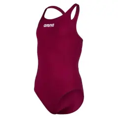 Arena Girl's Team Swimsuit Swim Pro Solid Mor Kız Çocuk Yüzücü Mayosu