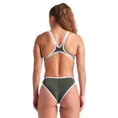 Arena Women's One Biglogo One Piece Yeşil Kadın Yüzücü Mayosu