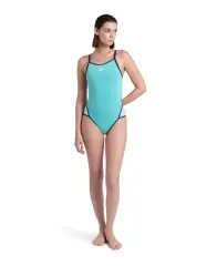 Arena Women's Icons Süper Fly Back Solid Yeşil/Lacivert Kadın Yüzücü Mayosu