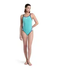 Arena Women's Icons Süper Fly Back Solid Yeşil/Lacivert Kadın Yüzücü Mayosu Yeşil/Lacivert - F 38 (UK32)