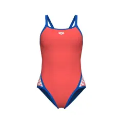 Arena Women's Icons Süper Fly Back Solid Turuncu/Mavi Kadın Yüzücü Mayo