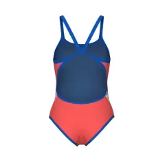 Arena Women's Icons Süper Fly Back Solid Turuncu/Mavi Kadın Yüzücü Mayo