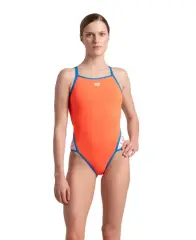 Arena Women's Icons Süper Fly Back Solid Turuncu/Mavi Kadın Yüzücü Mayo