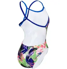 Arena Women's Crazy Swimsuit Xcross Back Allover Renkli Baskılı Kadın Yüzücü Mayo
