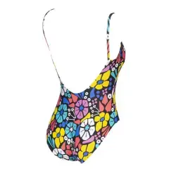 Arena Women's Allover U Back One Piece Renkli Baskılı Kadın Yüzücü Mayo Renkli Baskılı - F 36 (UK30)