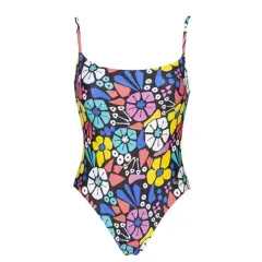 Arena Women's Allover U Back One Piece Renkli Baskılı Kadın Yüzücü Mayo Renkli Baskılı - F 38 (UK32)