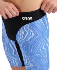 Arena Swim Jammer Marbled Siyah Mavi  Desenli Erkek Yüzücü Mayo