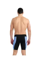 Arena Swim Jammer Marbled Siyah Mavi  Desenli Erkek Yüzücü Mayo Siyah Mavi Desenli - F 80 (UK32)