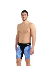 Arena Swim Jammer Marbled Siyah Mavi  Desenli Erkek Yüzücü Mayo Siyah Mavi Desenli - F 80 (UK32)