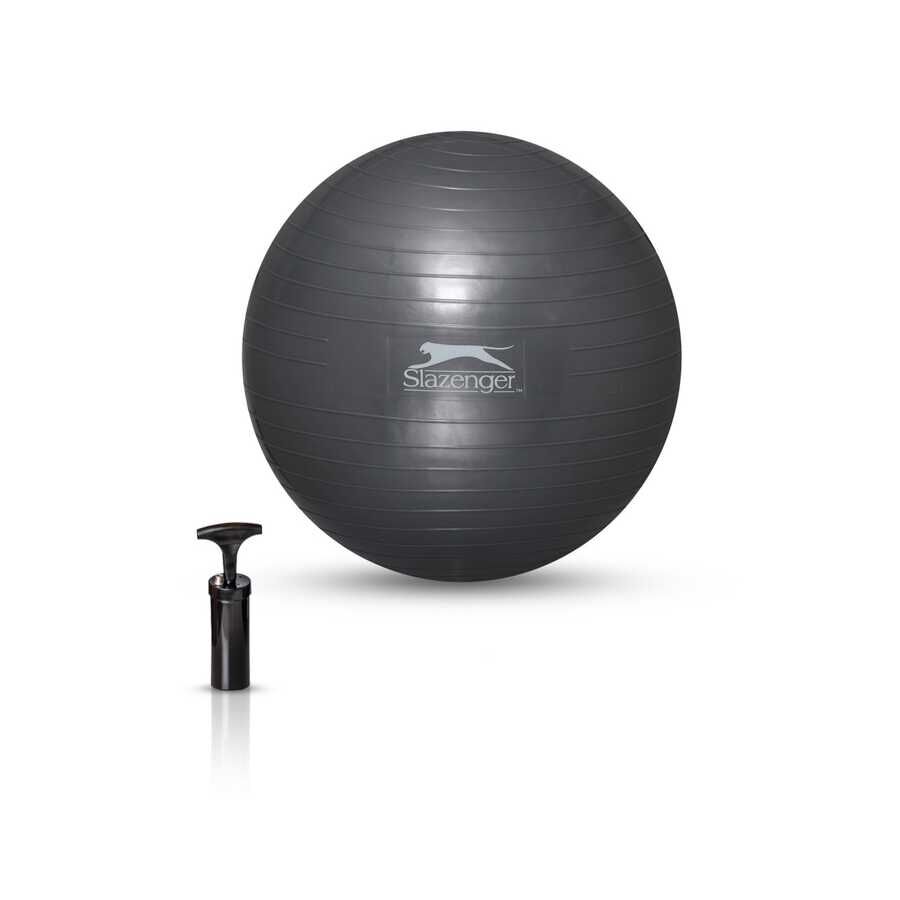 Slazenger Gymball 55cm Gri (POMPA DAHİL)