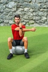 Slazenger Gymball 55cm Gri (POMPA DAHİL)