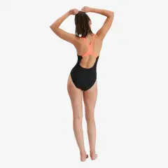 Speedo Medley Logo Siyah Kadın Yüzücü Mayosu
