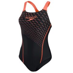 Speedo Medley Logo Siyah Kadın Yüzücü Mayosu