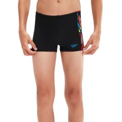 Speedo Digi Alov Panel Aquashort siyah Erkek Çocuk Mayosu