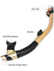 Flytise Sızdırmaz Şnorkel Seti (Mavi)