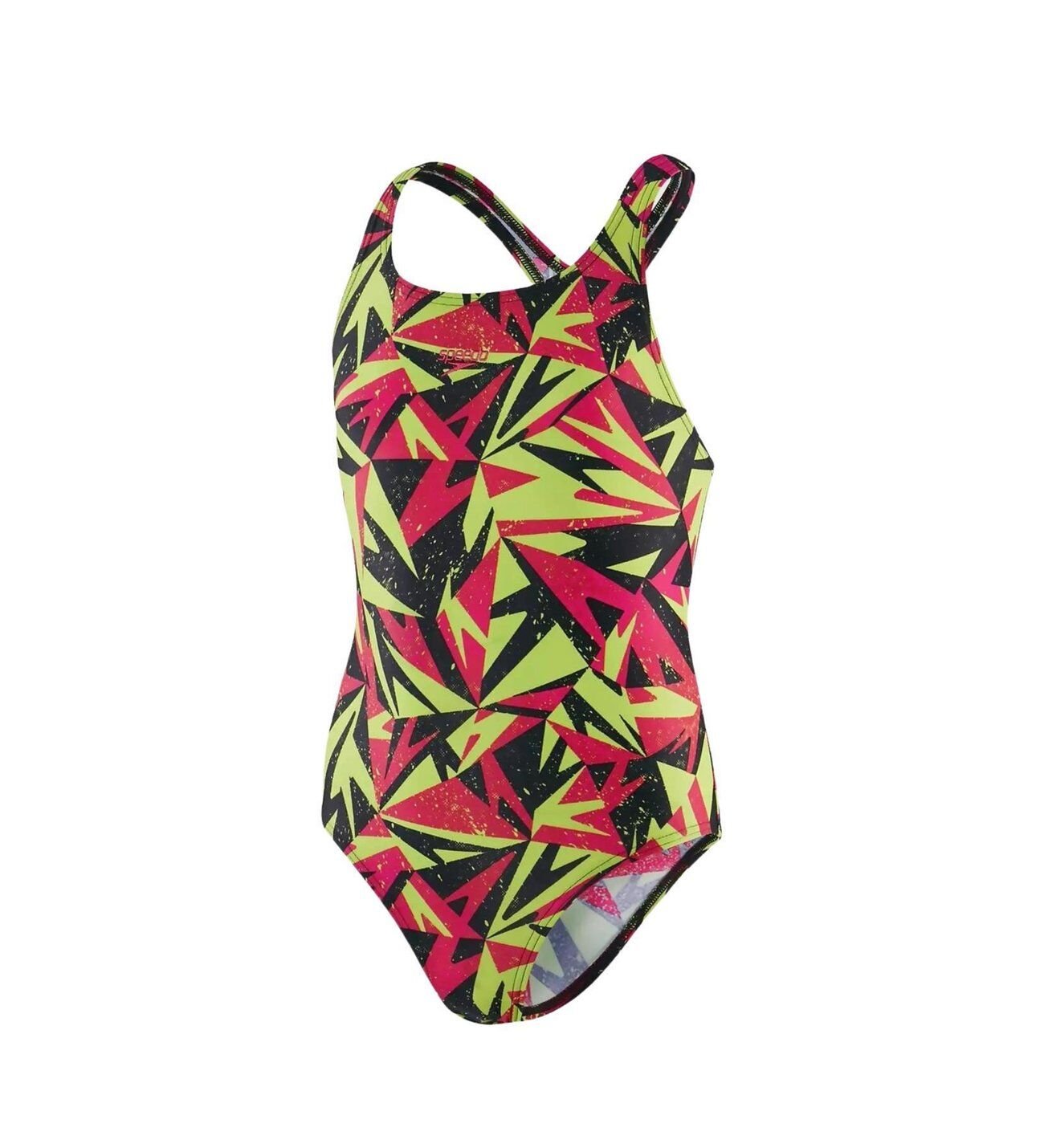 Speedo Girls Hyperboom Logo Medalist Kız Çocuk Yüzücü Mayo Çok Renkli - 13-14 Yaş