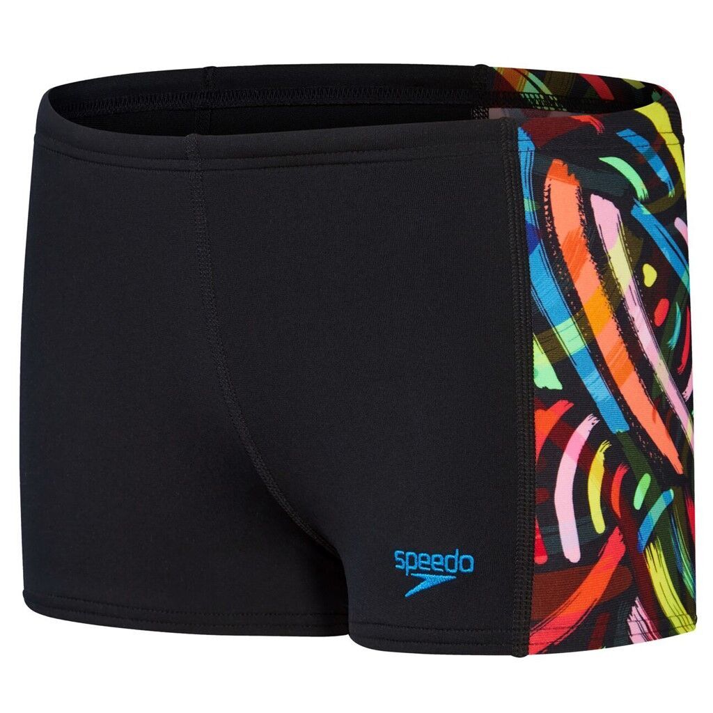 Speedo Digi Alov Panel Aquashort siyah Erkek Çocuk Mayosu Siyah - 11-12 Yaş