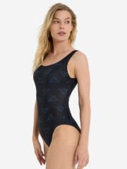 Kappa Logo Desenli Kadın Mayo Siyah - 42(XS-S)