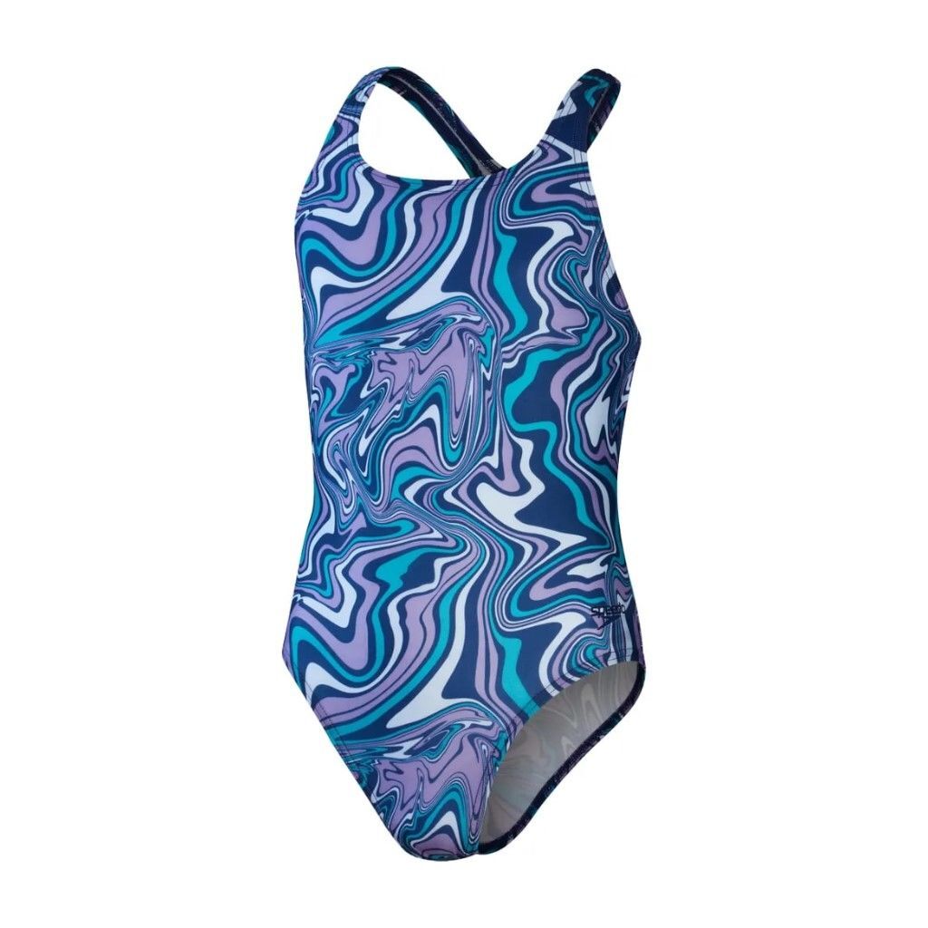 Speedo Print Digital Medalist Kız Çocuk Yüzücü Mayosu 11-12 Yaş