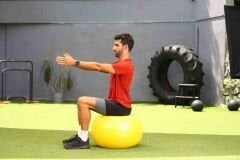 Slazenger 55 cm Anti-Burst Gymball (Pompa Dahil) Unisex Pilates Topu Sarı