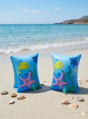 Bermuda Balık Desenli Kolluk Mavi