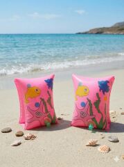 Bermuda Balık Desenli Kolluk Pembe