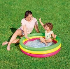 Bestway 3 Halka Renkli Yuvarlak Havuz