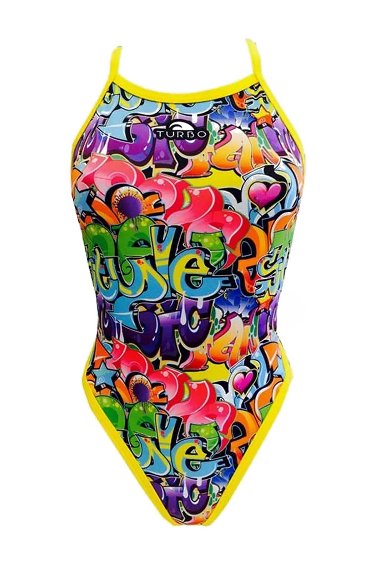 Turbo Graffiti Revolution Kız Çocuk Mayosu 14 yaş