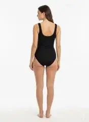 Karacan Düz Kadın Yüzücü Mayo S