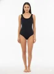 Karacan Düz Kadın Yüzücü Mayo S