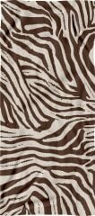 Zebra Desenli Kahverengi Krem Plaj Havlusu