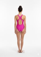 Karacan Düz Kadın Yüzücü Mayo M