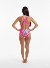 Karacan Desenli Kadın Yüzücü Mayo XL