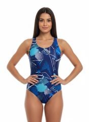 Rhytmine Desenli Kadın Yüzücü Mayo L