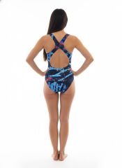 Rhytmine Desenli Kadın Yüzücü Mayo XL