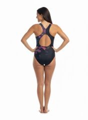 Karacan Desenli Kadın Yüzücü Mayo XL