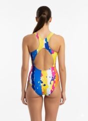 Karacan Desenli Kadın Yüzücü Mayo XL