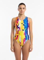 Karacan Desenli Kadın Yüzücü Mayo XL