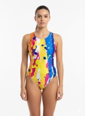 Karacan Desenli Kadın Yüzücü Mayo XL