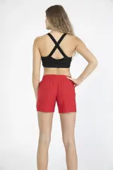 Miami Beach Kadın Orta Boy Şort 813 Kırmızı - XL