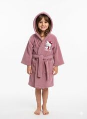 Dry Hello Kity Baskılı Çocuk Bornoz Pembe - 2-4 Yaş